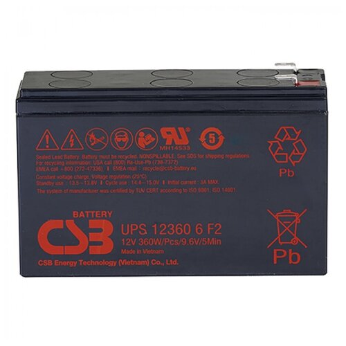 Аккумулятор для ИБП CSB UPS123606 аккумулятор для ибп csb gp 645