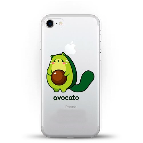 фото Силиконовый чехол авокадо-кот на apple iphone 7 andy & paul