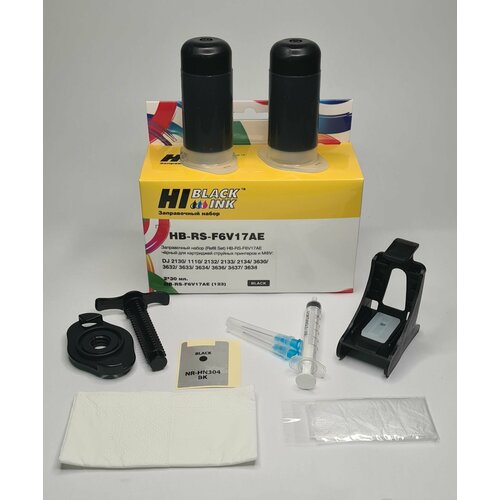 Заправочный набор Hi-Black F6V17AE для HP DJ 2130, картридж №123, Black, 60ml befon 63xl re manufactured cartridge replacement for hp 63 xl ink cartridge for deskjet 1110 1111 1112 2130 2131 2132 printer