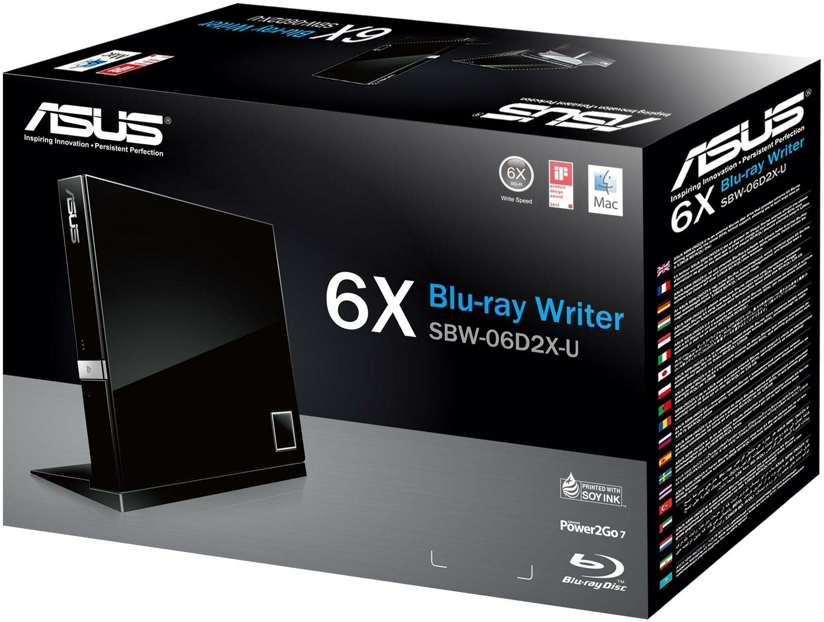 Внешний привод Blu-ray ASUS SBC-06D2X-U Slim USB2.0 Retail черный - фото №15