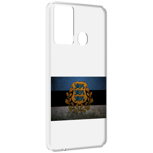 Чехол MyPads герб флаг эстонии-1 для ITEL P37 / ITEL Vision 2S задняя-панель-накладка-бампер