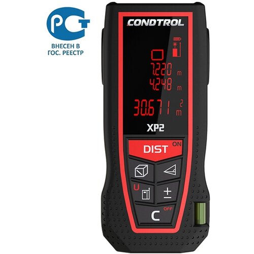 дисплей kfr 26g dy gc e2 d 01 xp2 2 v1 1 018680 Лазерный дальномер CONDTROL XP2, 70 м