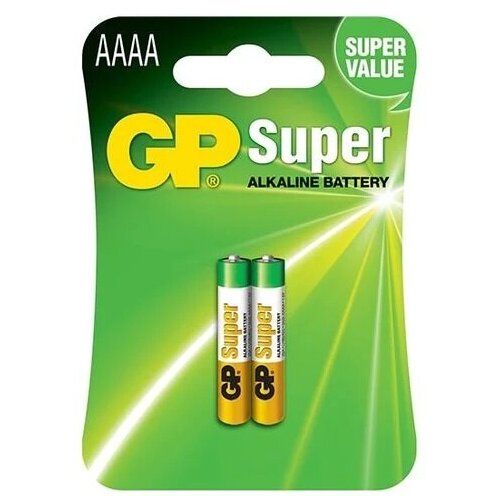 Алкалиновые батарейки GP Super Alkaline 25А АААA - 2 шт. на блистере GP 4891199058615