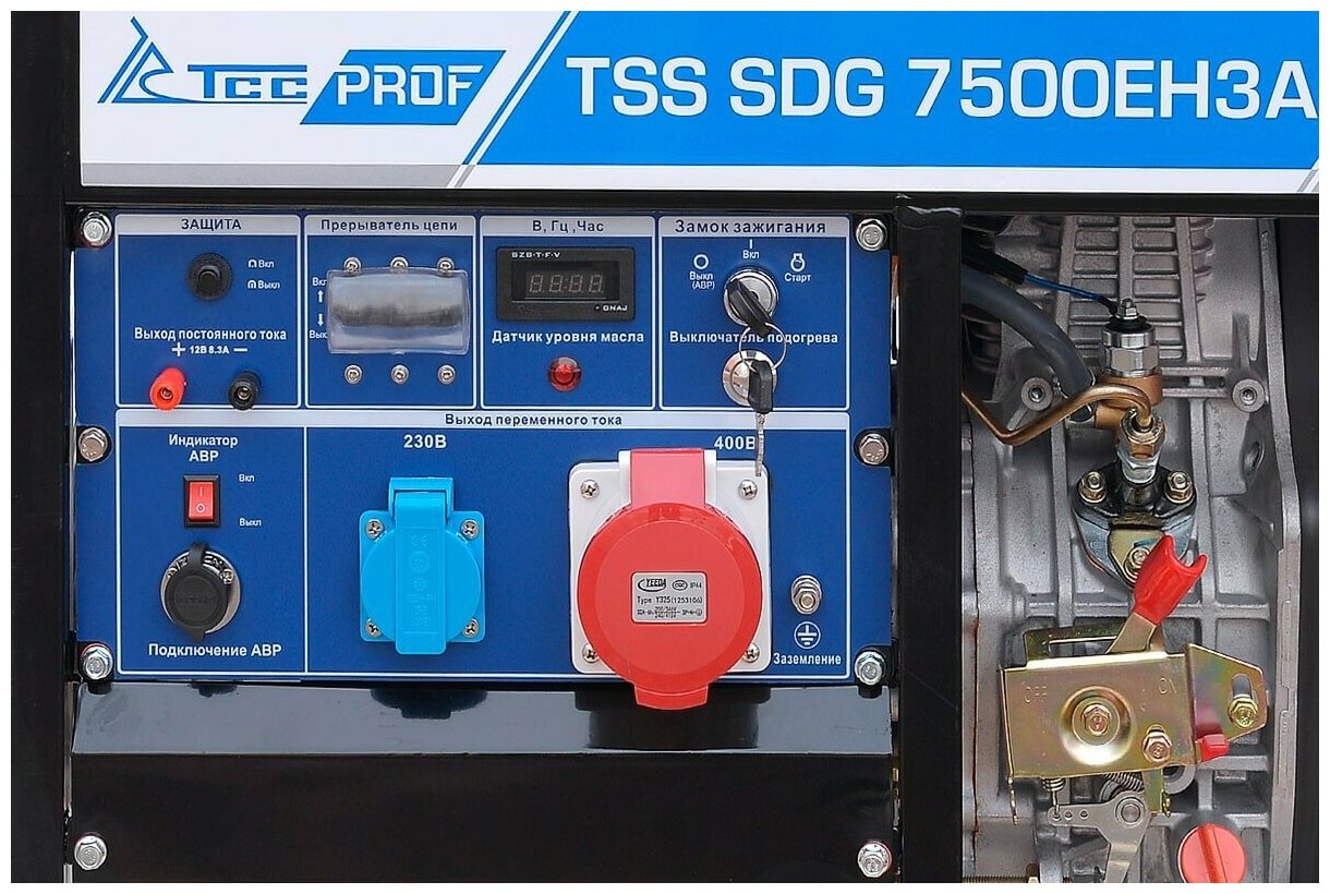 Дизель генератор TSS SDG 7500EH3A - фотография № 5