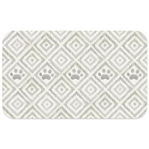 фото Коврик для мисок tarhong paw ikat бежевый