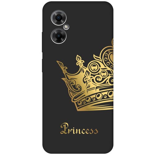 Матовый чехол True Princess для Xiaomi Poco M4 5G Global / Сяоми Поко М4 5Г с 3D эффектом черный матовый чехол true king для xiaomi poco m4 5g global сяоми поко м4 5г с 3d эффектом черный