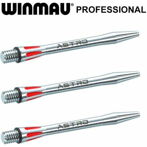 фото Хвостовики для дротиков winmau astro aluminium red (medium). аксессуары для дартс. 3 хвостовика.