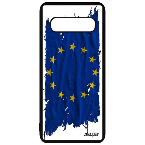 фото Чехол на смартфон samsung galaxy s10 plus, "флаг европы на ткани" государственный страна utaupia