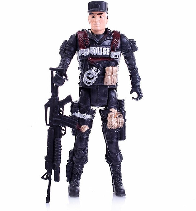 Игровой набор полицейского Oubaoloon пистолет с аксессуарами, пластик