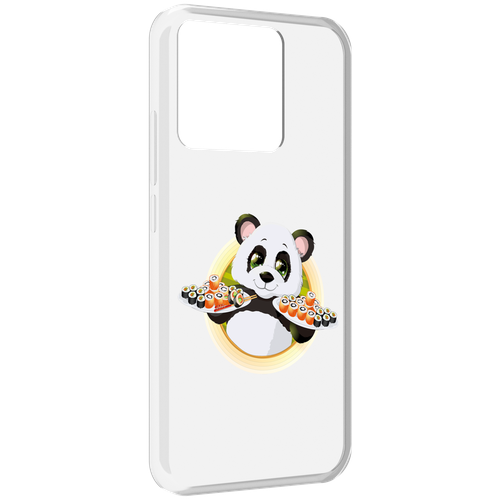 Чехол MyPads панда-с-суши для Xiaomi Redmi 10A задняя-панель-накладка-бампер