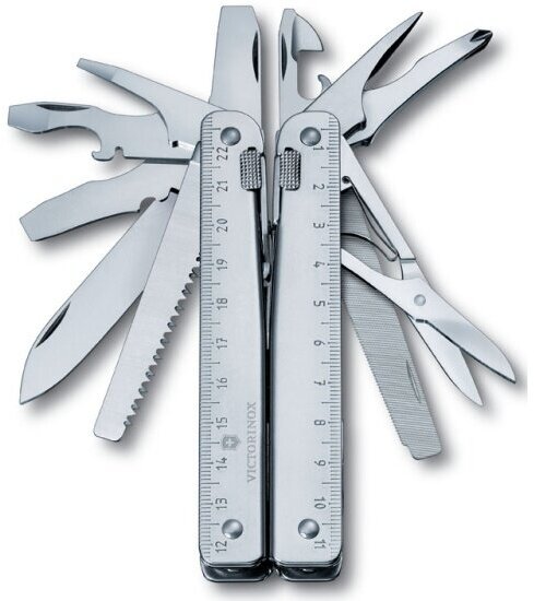 Мультитул Victorinox SwissTool X, 115 мм, 28 функций, в кожаном чехле (3.0327. L)