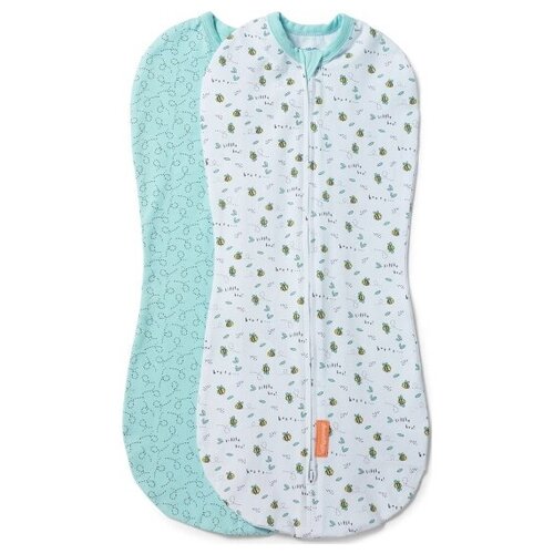 Конверт на молнии SUMMER INFANT 58553A Swaddlepod 2 шт розовые пчелки/голубой