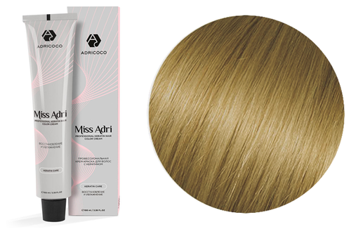 ADRICOCO Miss Adri крем-краска для волос с кератином, 9.018 очень светлый блонд прозрачный лакричный