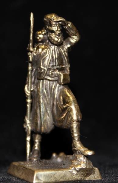 Бронзовая статуэтка Рядовой 3-го полка зуавов (серия Французская пехота 1853-1856 гг.)