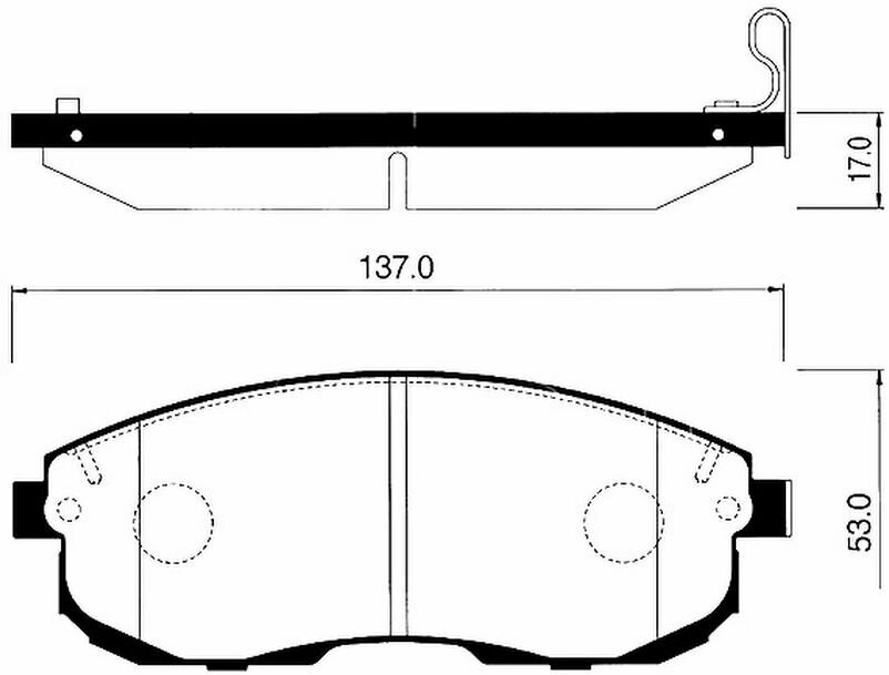 Колодки тормозные передние SANGSIN BRAKE SP1107F