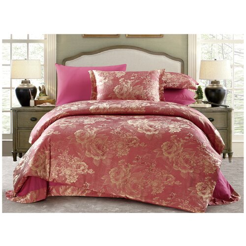 фото Постельное белье евростандарт tango cj03-46, жаккард, 50 х 70 см розовый