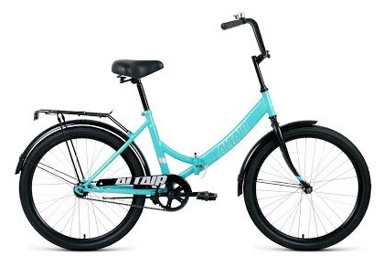 Велосипед ALTAIR CITY 24 (24" 1 ск. рост 16" скл 2020-2021, мятный/серый, RBKT1YF41006