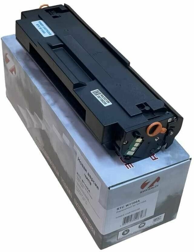 Картридж W1106A №106A, 7Q, для HP Laser 107, Laser MFP 135, 137, с чипом, черный, 1000 листов