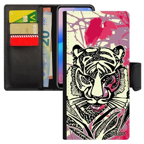 фото Чехол-книжка на смартфон xiaomi redmi 6a, "тигр" джунгли хищник utaupia