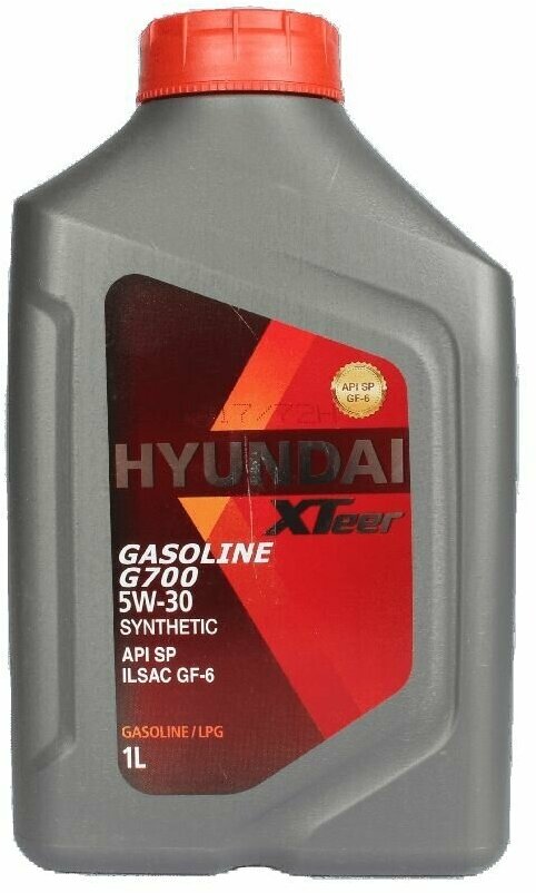 Полусинтетическое моторное масло HYUNDAI XTeer Gasoline G700 5W-30, 1 л, 0.9 кг, 1 шт