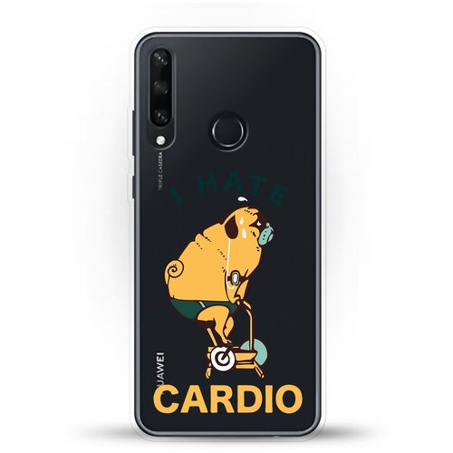 фото Силиконовый чехол не люблю кардио на huawei y6p andy & paul