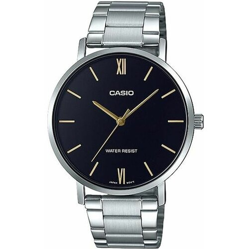 наручные часы casio японские collection mtp e170l 1b Наручные часы CASIO Collection Men MTP-VT01D-1B, черный, серебряный