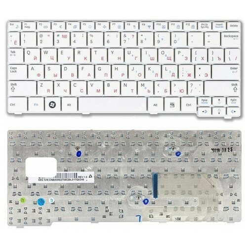 Клавиатура для ноутбука Samsung N140 белая 1040₽