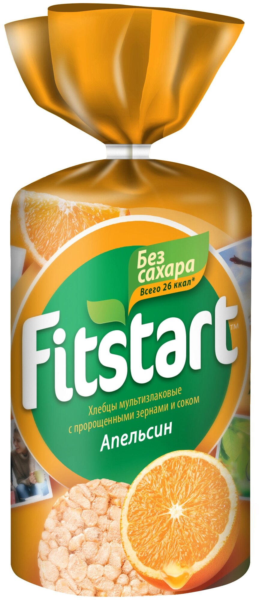 Хлебцы мультизлаковые Fitstart с пророщенными зернами и соком Апельсин 100 г