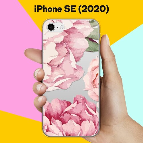 Силиконовый чехол Пионы на Apple iPhone SE (2020)