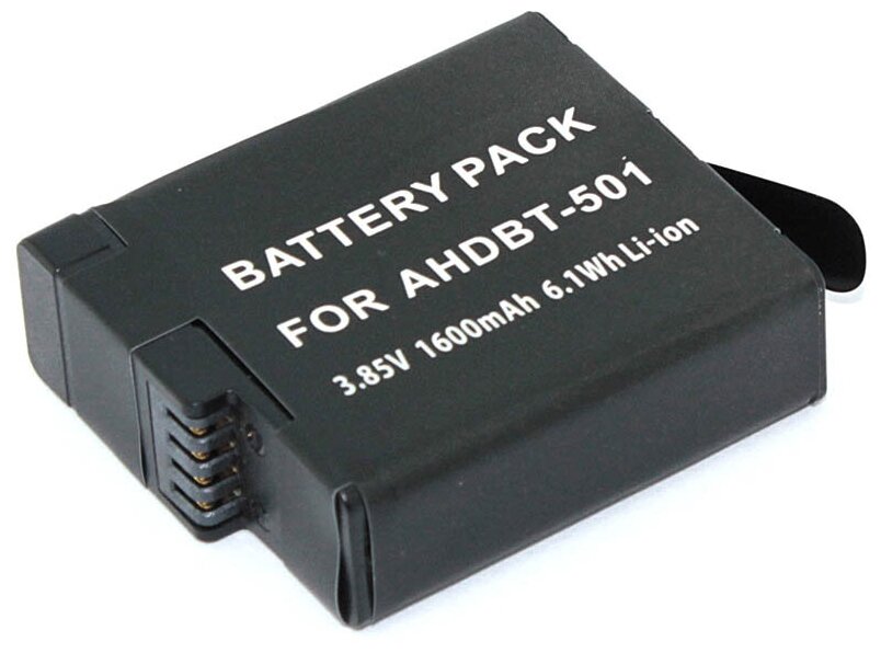 Аккумуляторная батарея DigiCare PLG-BT501 для видеокамеры GoPro HERO 5, 6, 7 3,85V 1250mAh Li-ion