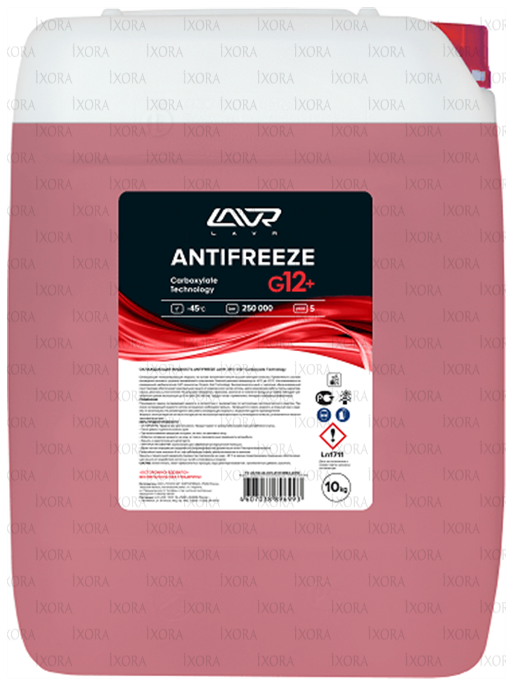 Охлаждающая жидкость Antifreeze G12+ -45°С LAVR, 10 КГ, Ln1711 - фотография № 12