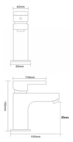 Смеситель для раковины Frap F1064 - фотография № 13