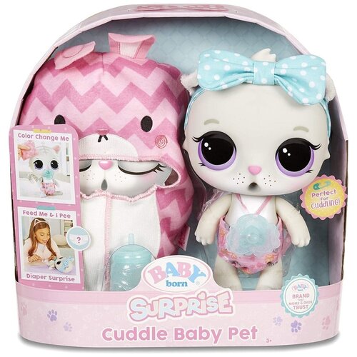 фото Игровой набор baby born surprise cuddle baby pet – kitty really drinks & pees - щенок zapf creation