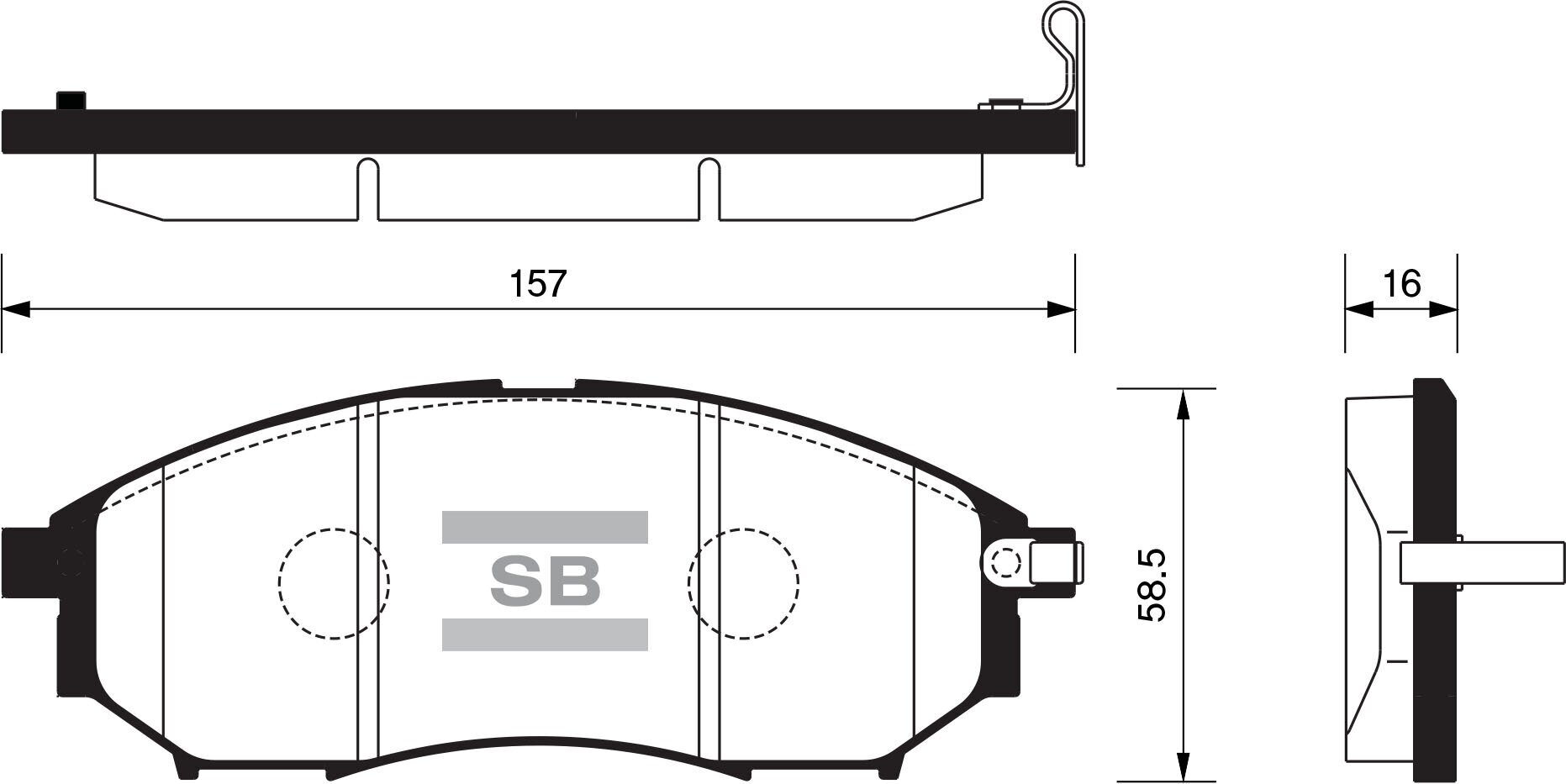 SANGSIN BRAKE Колодки тоpм. пер. NISSAN MURANO/PATHFINDER/QASHQAI/RENAULT KOLEOS