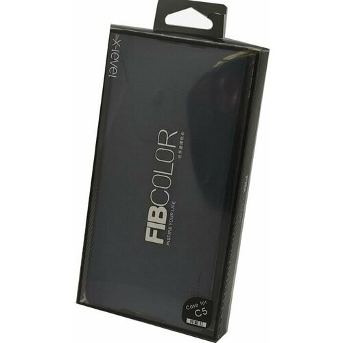 Чехол-книжка для Sony Xperia C5, Sony Xperia E5553, X-LEVEL бизнес серии FIBCOLOR, черный