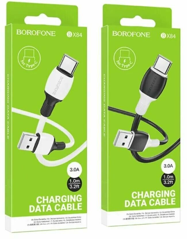 Аксессуар Borofone BX84 Rise USB-C - Type-C 60W 1m Black 6974443386820