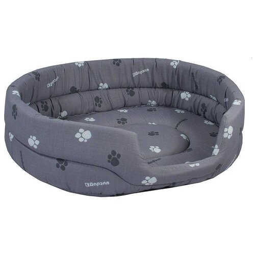 Дарелл овальный стёганый хлопок дизайн поролон лежак для кошек и собак серый 64х51х17 см (1 шт)