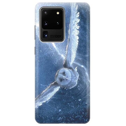 фото Чехол - накладка artcolor для samsung galaxy s20 ultra с принтом "сова в полёте" re:pa