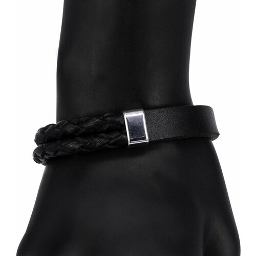 Браслет OTOKODESIGN, размер 22 см, черный браслет кожаный натуральная кожа магнитный замок черный 54906