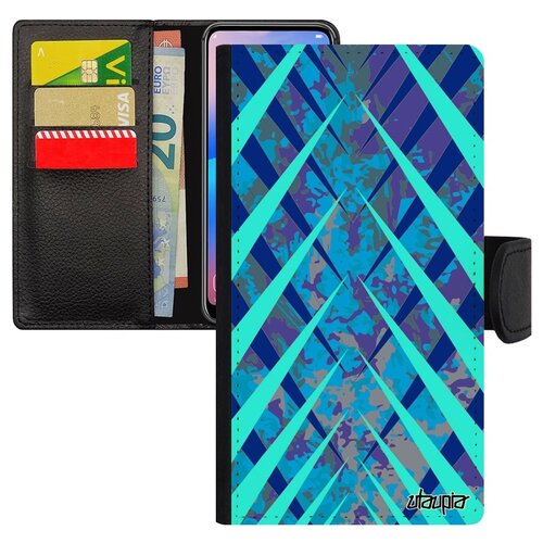 фото Чехол книжка для телефона apple iphone xr, "дизайн сталактит" тартан геометрия utaupia