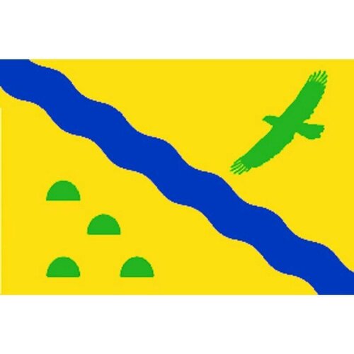 Флаг Нововаршавского района. Размер 135x90 см.