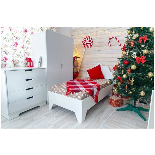 Детская кровать детская Сказка мдф 80*160 см Белая