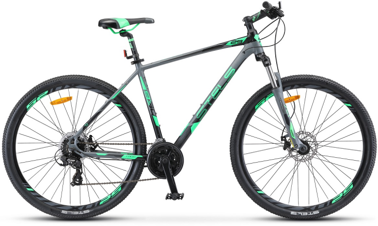 Велосипед 29 Stels Navigator 930 MD V010 (рама 16.5) (ALU рама) Антрацитовый/Зеленый