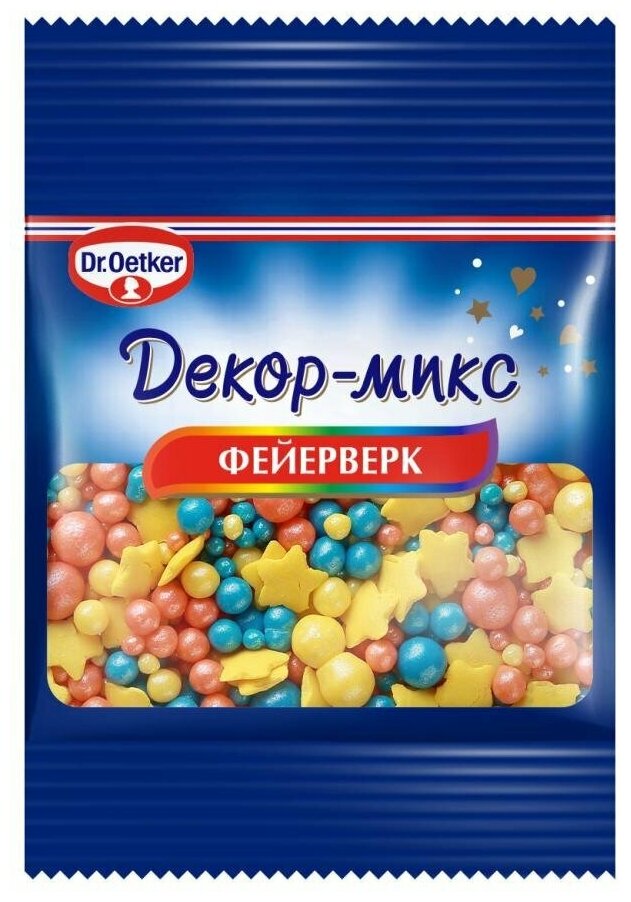 Посыпка декор-микс Dr. Oetker фейрверк 10г - DR. OETKER