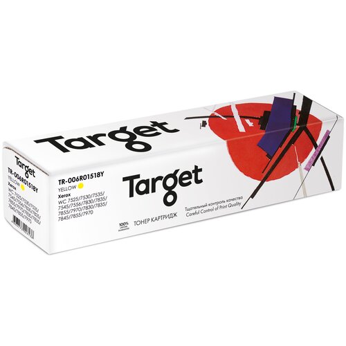 Тонер-картридж Target 006R01518Y, желтый, для лазерного принтера, совместимый xerox картридж xerox 006r01518 для для workcentre 7525 7530 7535 7545 7556 15000стр желтый