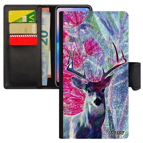 фото Чехол книжка на мобильный mi 8, "олень" косуля парнокопытное utaupia