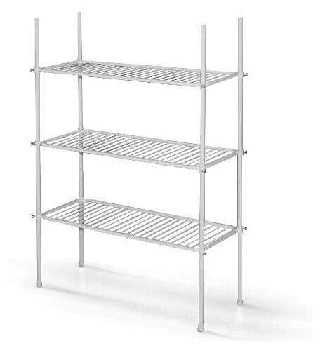 фото Стеллаж для цветов и рассады Мини на 3 полки (четверка) / металлический