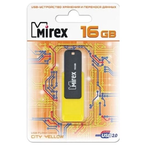 Флешка MIREX CITY (16 Gb) YELLOW