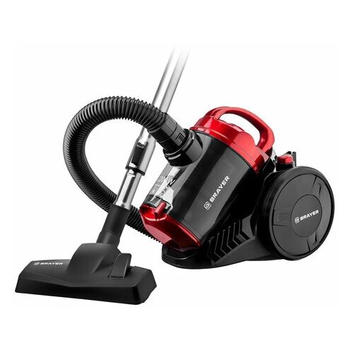 Пылесос BRAYER BR4202 с контейнером циклон 2200 Вт мощность всасывания 420 Вт черныйбордовый 1137100₽