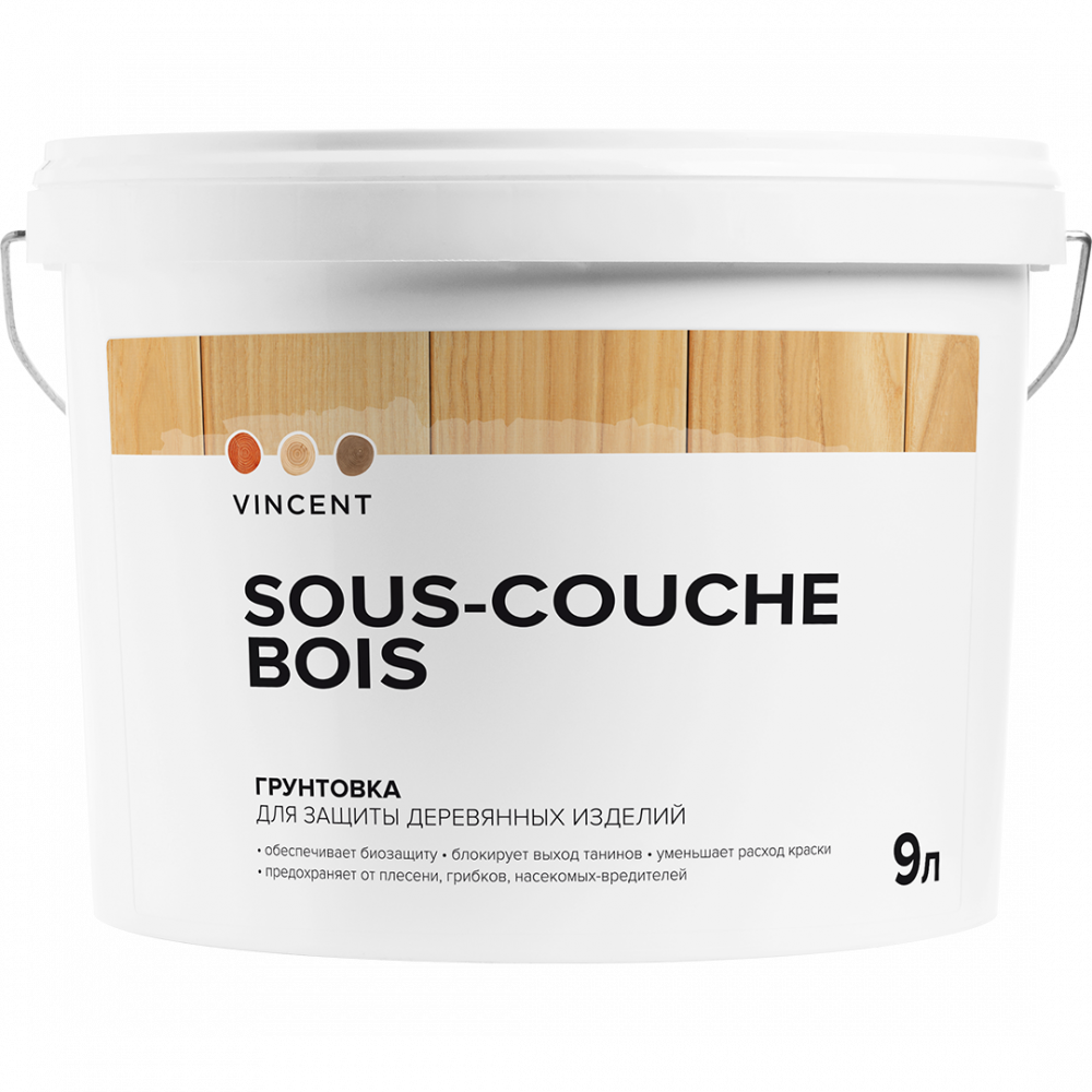 Vincent Sous couche bois / Винсент Со Куш Боа грунтовка для древесины 9л